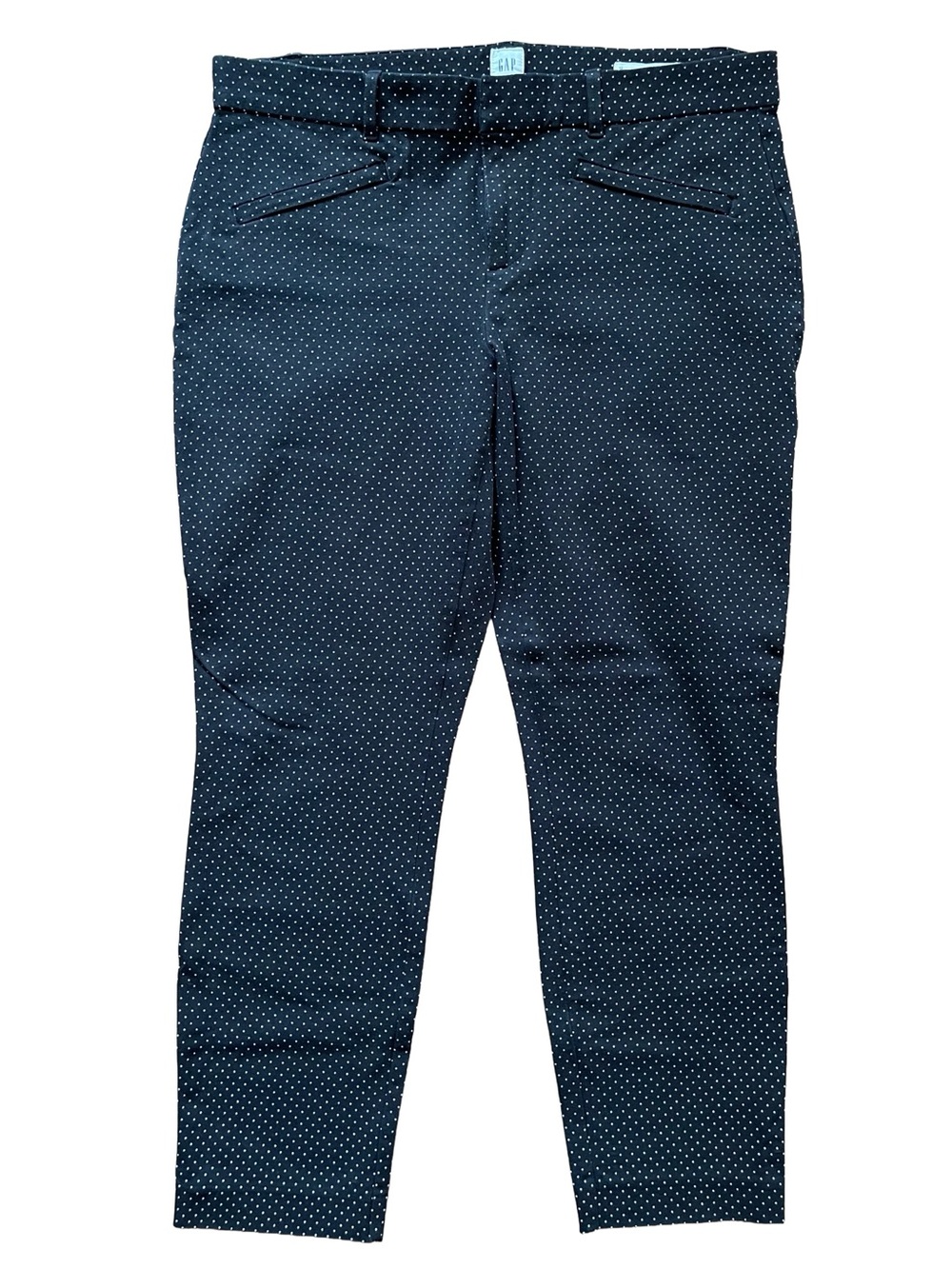 GAP Black with White Microdot Signature Skinny Ankle Pants